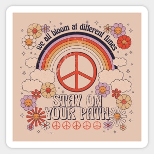 70s style hippie quote Sticker